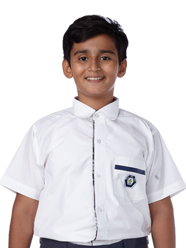 Jamnabhai Secondary Boys Dark Blue Shirt